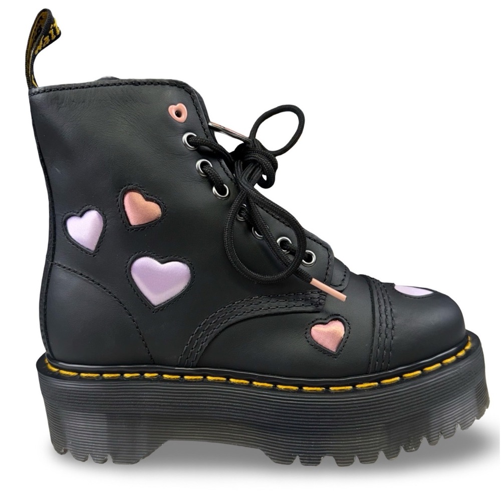 Dr Martens Sinclair Heart Platform Boots‎ Black Womens 6 Jadon Style - Picture 9 of 10
